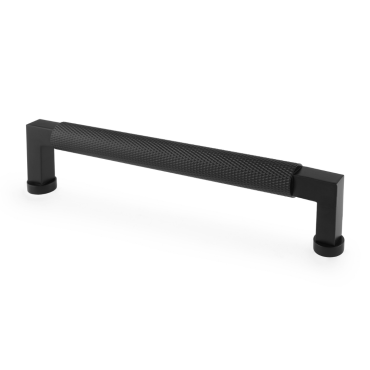 Meubelgreep Knurled 'Camille' - Zwart - 176x40x160mm - AW819-160-BL