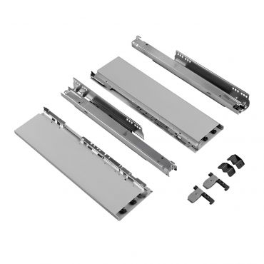 Hettich AvanTech You zelfbouwlade - Hoogte 187mm - Lengte 450mm - Draagvermogen 70kg - Zilver