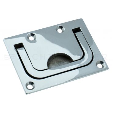 Luikring rechthoekig 75x56mm RVS 316 gepolijst