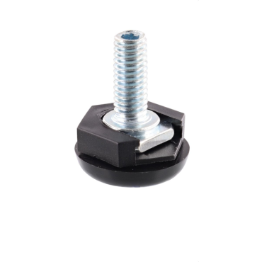 Basis voor meubelglijder JUSTUS QuickClick - Ø20mm - M6x15 - Zwart - In hoogte verstelbaar
