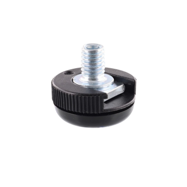 Basis voor meubelglijder JUSTUS QuickClick - Ø20mm - M6x8 - Zwart - In hoogte verstelbaar