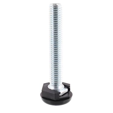 Basis voor meubelglijder JUSTUS QuickClick - Ø20mm - M8x50 - Zwart - In hoogte verstelbaar