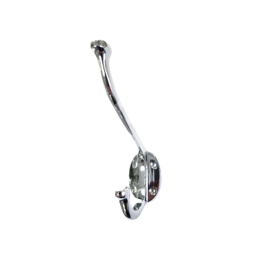 Hoed- en jashaak 1-armig Messing gepolijst chroom