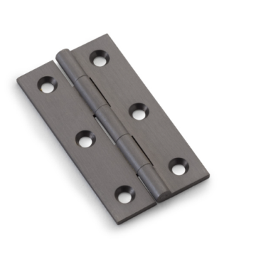 Meubelscharnier Antraciet - 64x35x2 mm - 2 stuks incl. schroeven