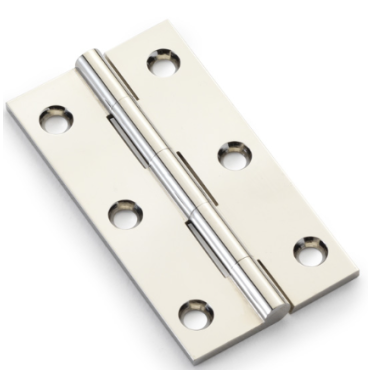 Meubelscharnier Nikkel Gepolijst - 75x41x2 mm - 2 stuks incl. schroeven