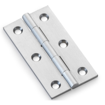Meubelscharnier Chroom Mat - 75x41x2 mm - 2 stuks incl. schroeven