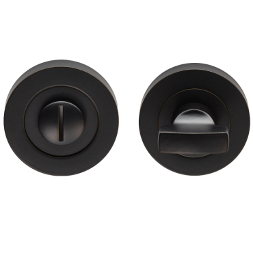 Wc garnituur op rond rozet Mat zwart Ø50x10mm 