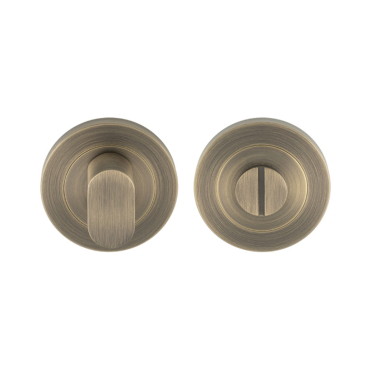 Wc garnituur op rond rozet Antiek messing Ø50x10mm -EUL004AB 
