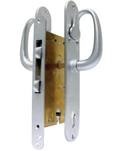 Deurklinken tbv schuifdeurslot pc 90mm per stuk messing gepolijst