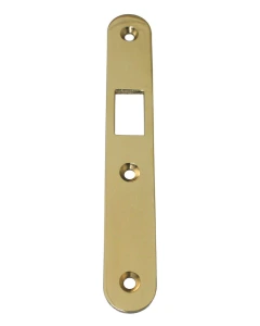 Sluitplaat voor insteek schuifdeurslot Pc 75mm - Messing mat chroom - S&B 225603.9