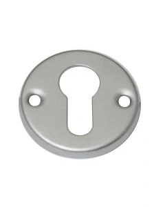 Rozet profielcilinder opschroef 51mm rond Messing mat chroom Per stuk