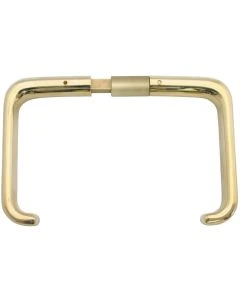Deurklinken oplegslot, krukstift 9mm, deurdikte 32-43mm Messing gepolijst
