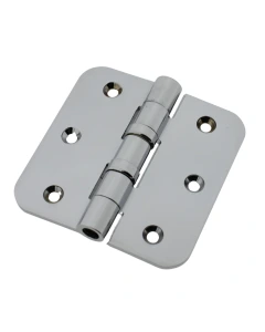 Kogellagerscharnier 76x76mm Ronde hoek Chroom gepolijst