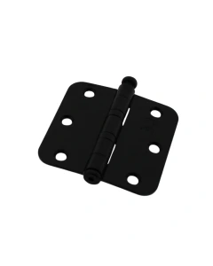 Kogellagerscharnier 76x76mm Ronde hoek RVS zwart gecoat