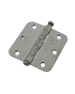 Kogellagerscharnier 76x76mm Ronde hoek RVS (Inox) Geborsteld