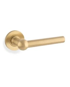 Deurkruk 'Siskin' - PVD Mat messing - Rond rozet Ø50mm