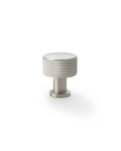 Meubelknop Knurled 'Lucia' - Mat vernikkeld - Ø29mm