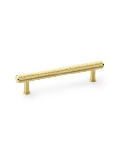 Meubelgreep Knurled 'Crispin' - PVD Mat messing - 166x39x128mm