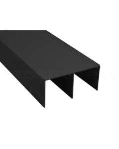 Schuifdeur bovenrail dubbel 6 meter Aluminium Zwart