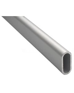 Kastroede 30x14mm 3000mm - Aluminium mat - 2,15mm dik
