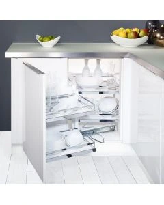 Magic Corner Rechts zilver 450mm exc. manden-set