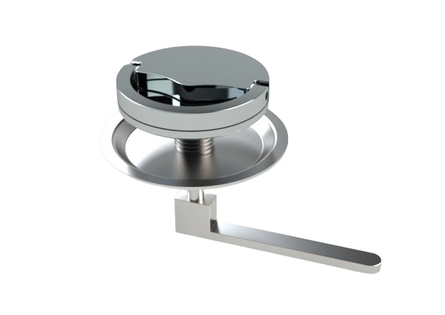 Luiksluiting Rvs 316 gepolijst 66,5mm inbouw met flens montage - YLSA90I