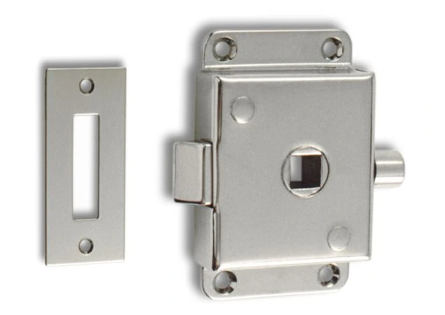 Oplegslot Wc Messing chroom links/rechts toepasbaar naar buiten draaiend