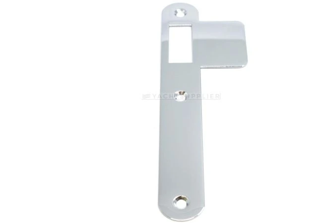 Sluitplaat 180x25x1,5mm - Links - Loop - Messing gepolijst chroom - S&B 220032F.6