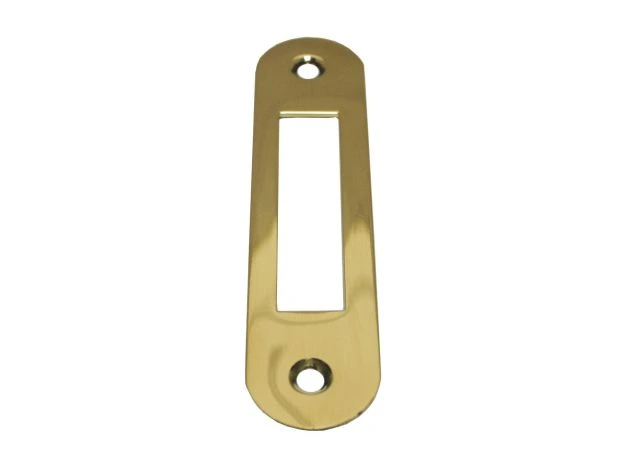 Sluitplaat 110x25x1.5mm - Ls/Rs - Loop - Messing gepolijst chroom - S&B 220430.6