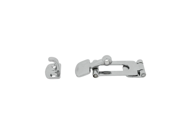 Aantreksluiting 82x30mm met hangslotoog Messing gepolijst Chroom