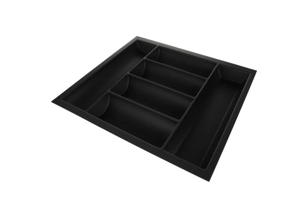 Bestekbak Zwart – Soft Touch – Breedte: 500-522mm – Diepte: 450-474mm