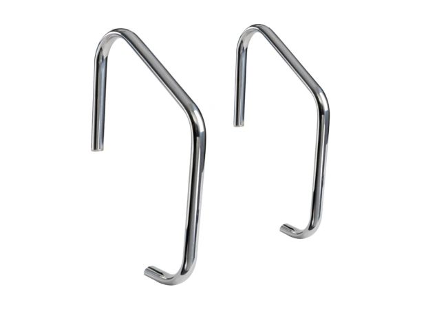 Lage leuning Ovaal voor zwemtrap - 302x243mm - RVS 316 Gepolijst 