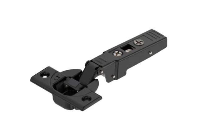 Blum Opschroef potscharnier zwart - Soft-close - Opliggend - 71B9550 ONS - Voor dikke deuren