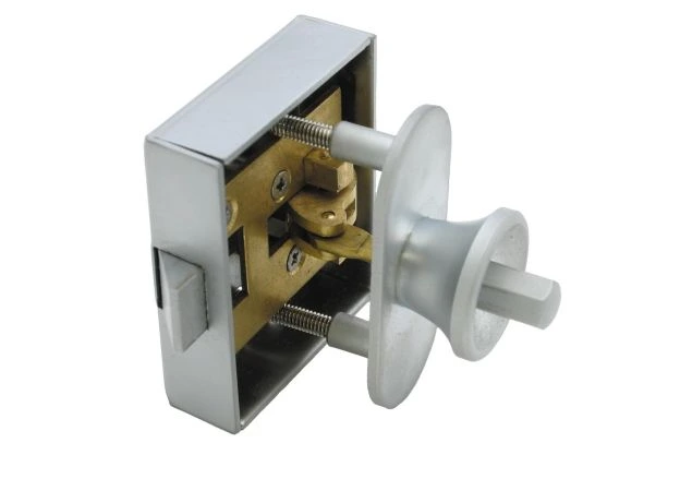Meubelopleg slot drukknop bediend Ls en Rs toepasbaar, deurdikte 15-30mm Messing gepolijst