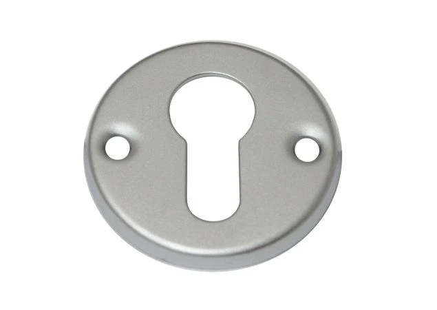 Rozet profiel cilinder opschroef 51mm rond Messing gepolijst chroom Per stuk