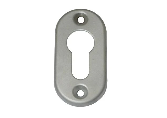 Rozet profiel cilinder opschroef 66x33mm per stuk Messing gepolijst chroom