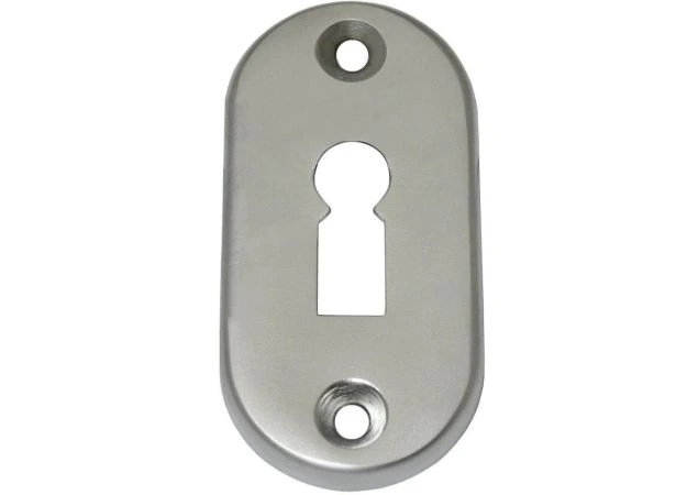 Rozet klavier opschroef 66x33mm per stuk Messing mat chroom