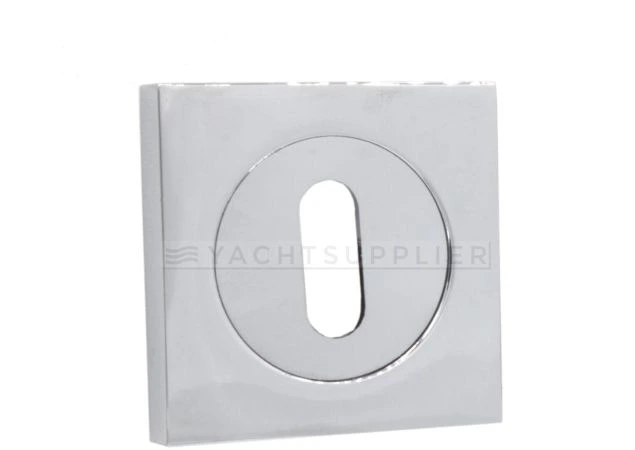 Klavier rozet vierkant 51mm Messing gepolijst chroom Per stuk - SZM003SQCP