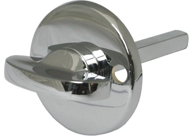 Rozet Wc tbv patentbouten  51mm rond binnenzijde met vrij/bezet draaiknop 7mm stift Messing mat chroom