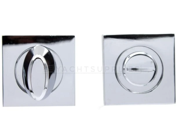 Wc garnituur op vierkant rozet 51mm Chroom gepolijst - SZM004SQCP