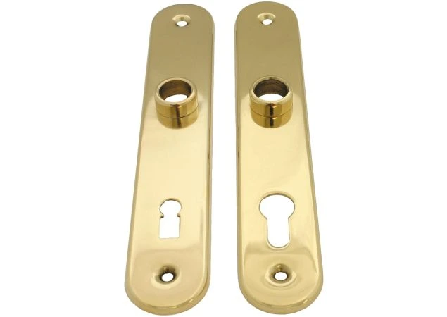 Deurschild Wc binnenzijde 230mm met knop per stuk Messing mat chroom