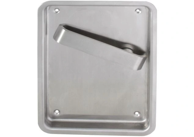 Deurkruk op schild tbv Loop slot Flush, krukstift 9mm Ls per stuk Rvs geborsteld