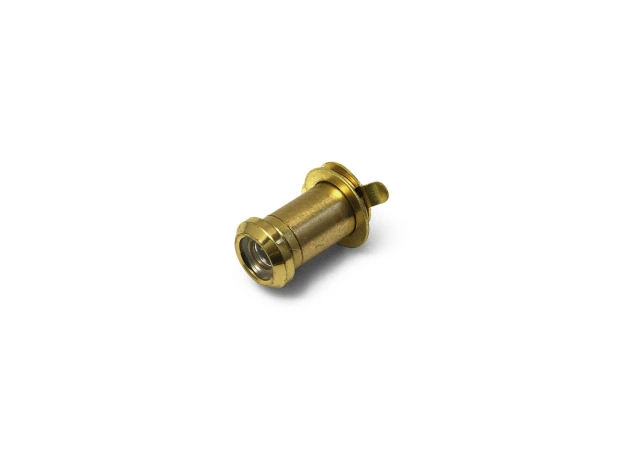 Deurspion messing gepolijst - Ø12mm - Voor deurdikte 18-30mm - Inclusief afsluitklepje - 160° zichtveld