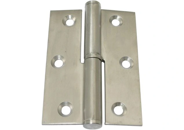 Paumelle rechte hoek 90x65x2,5mm Rs  Rvs geborsteld