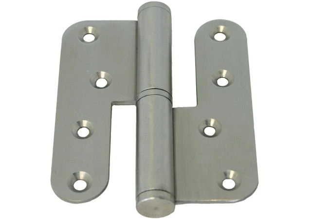 Paumelle ronde hoek 90x65x3,0mm Rs Rvs geborsteld