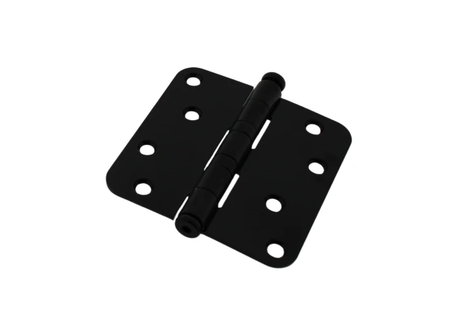 Kogellagerscharnier - 89x89mm - Ronde hoek - Rvs - zwart gecoat