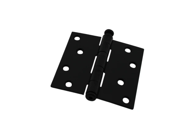 Kogellagerscharnier - 89x89mm - Rechte hoek - Rvs - zwart gecoat