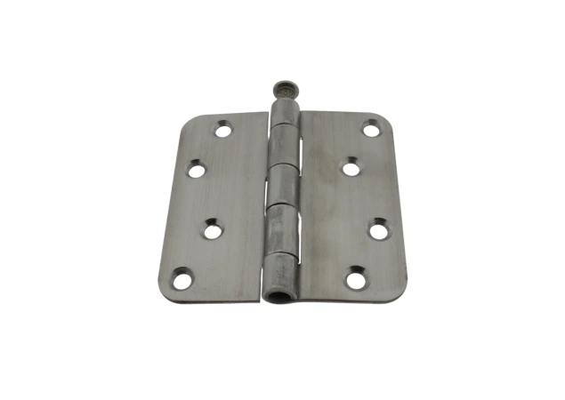 Scharnier ronde hoek - 89x89mm - Losse pen - RVS geborsteld 