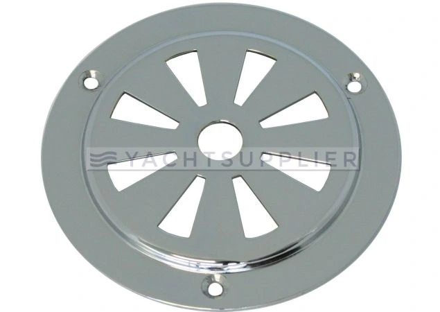 Tegenplaat tbv ventilatie rooster rond 200mm Messing mat chroom