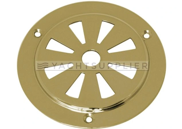 Tegenplaat tbv ventilatie rooster rond 200mm Messing gepolijst